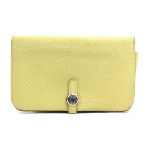 Auth Hermes Dogon Duo Long Wallet #302879H39B